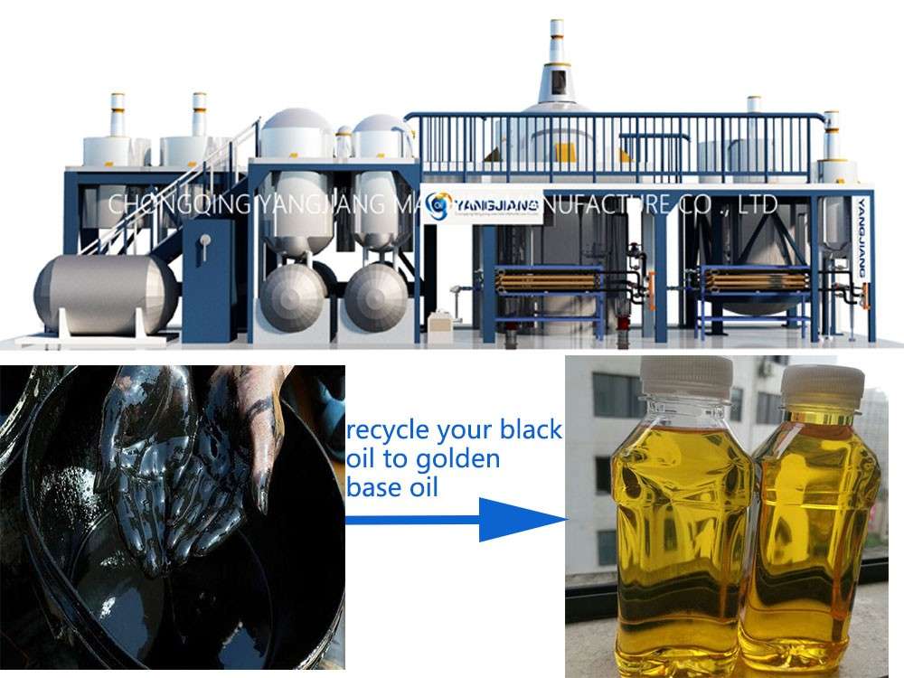 recycle black oil into golden base oil